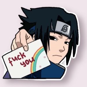 Sasuke Uchiha FY car sticker.